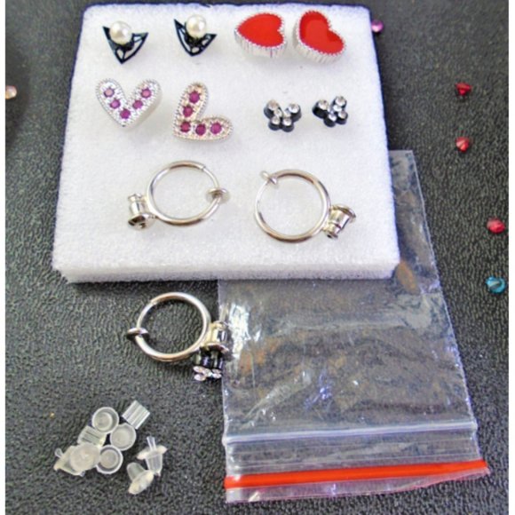 Clip on huggie Hoops, Convert/ Turn Studs into Clip on hoops, NO PIERCE - Picture 6 of 7